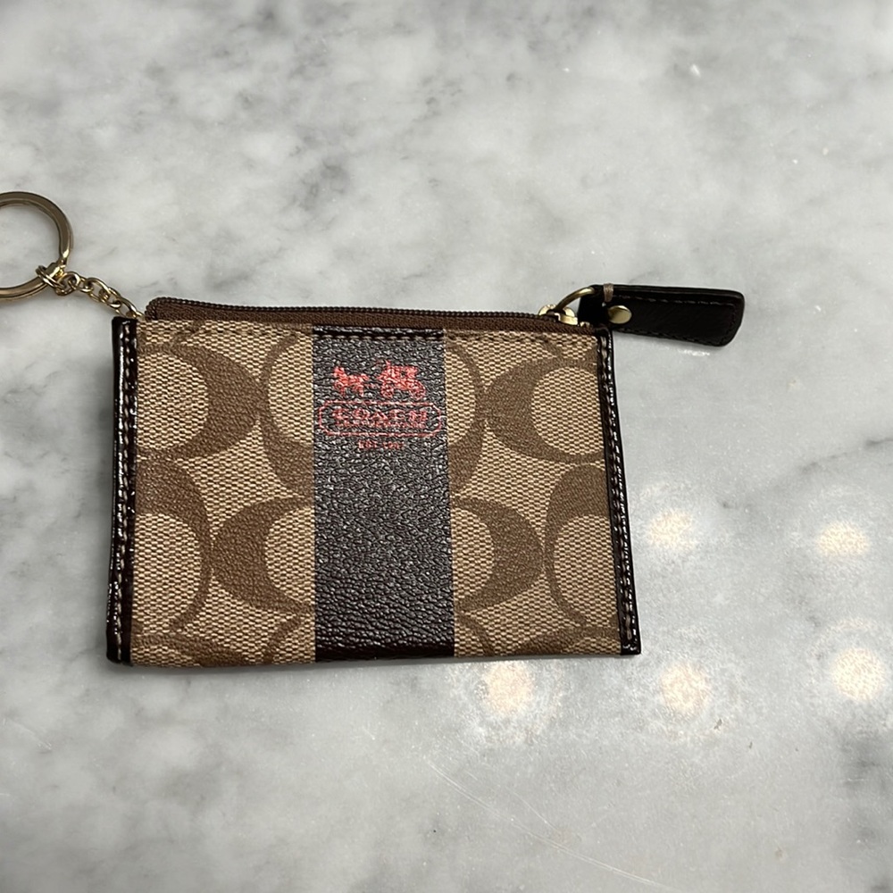 Coach wristlet with key chain